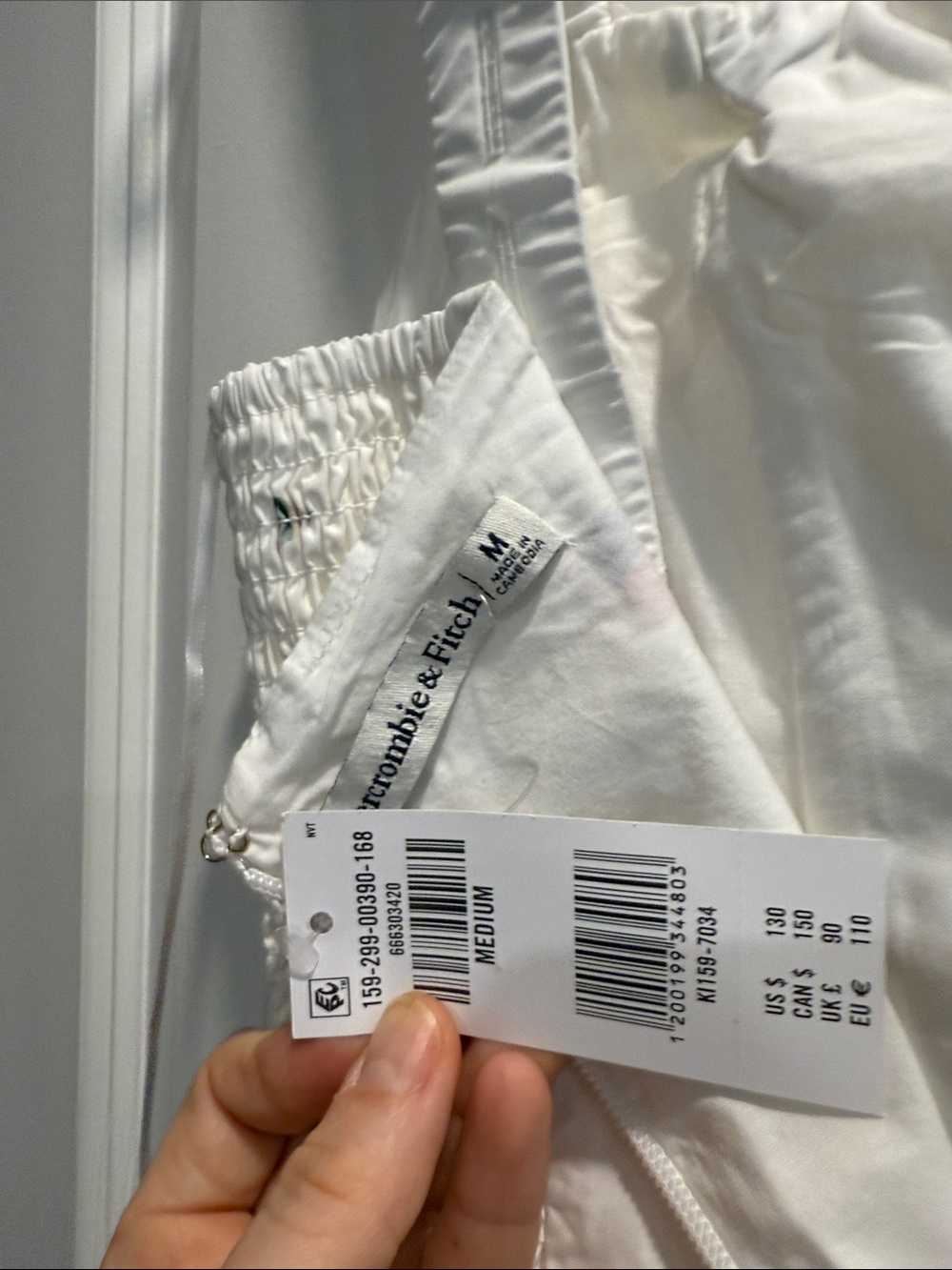Abercrombie & Fitch White Sundress with Multicolor Nautical Flag Print - Picture 5 of 6